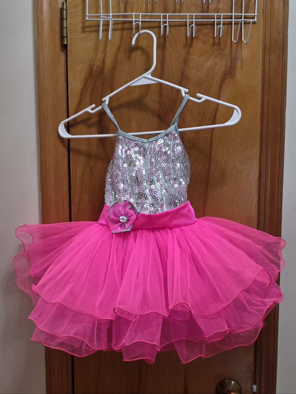 Revolution Hot Pink Tulle Dress with Silver Sequin Bodice